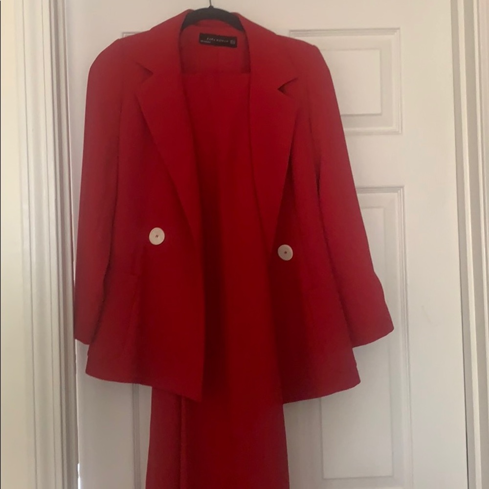 Red Zara Suit - Super Chic